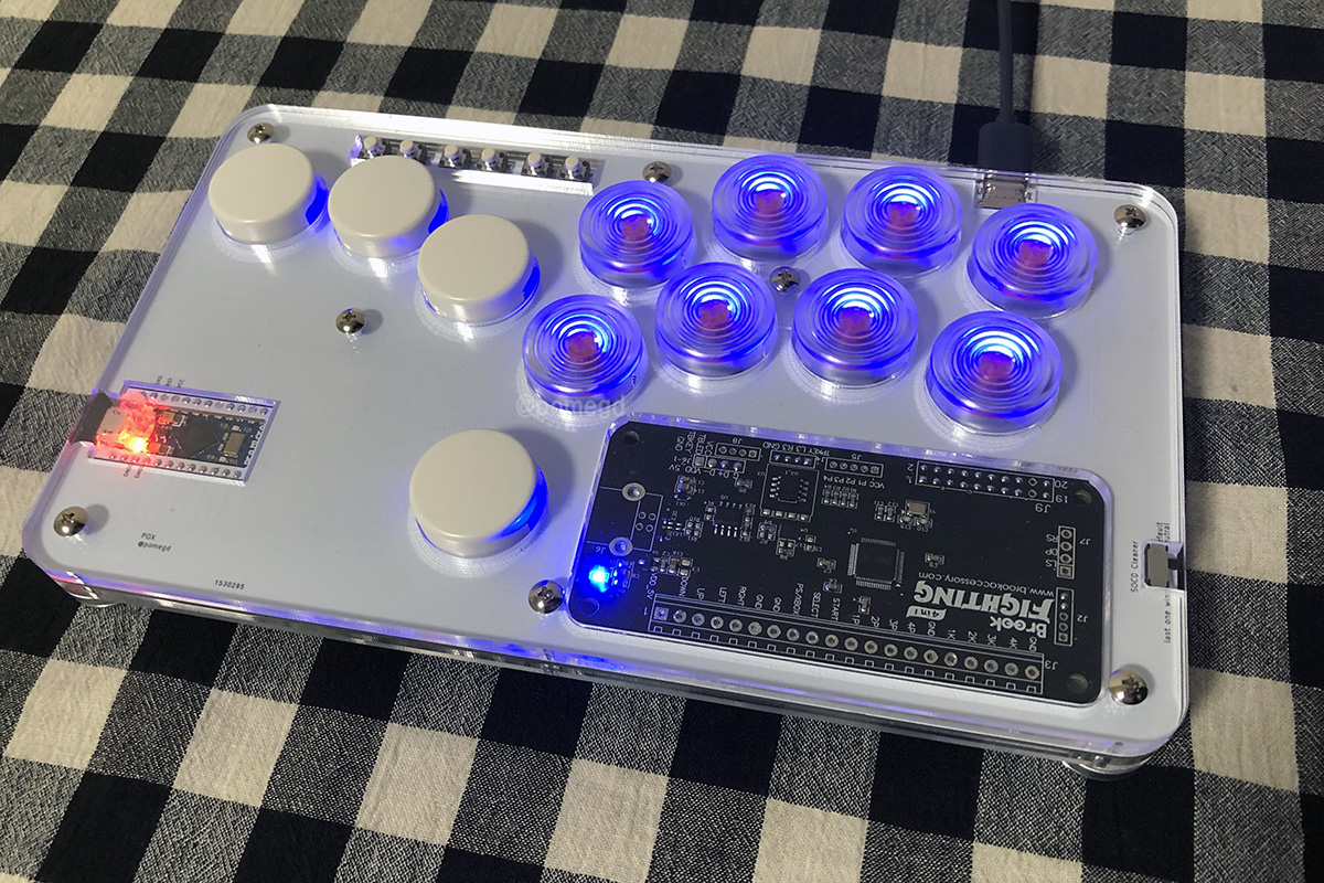 薄型hitboxタイプのオリジナルコントローラーを作ってみたよ