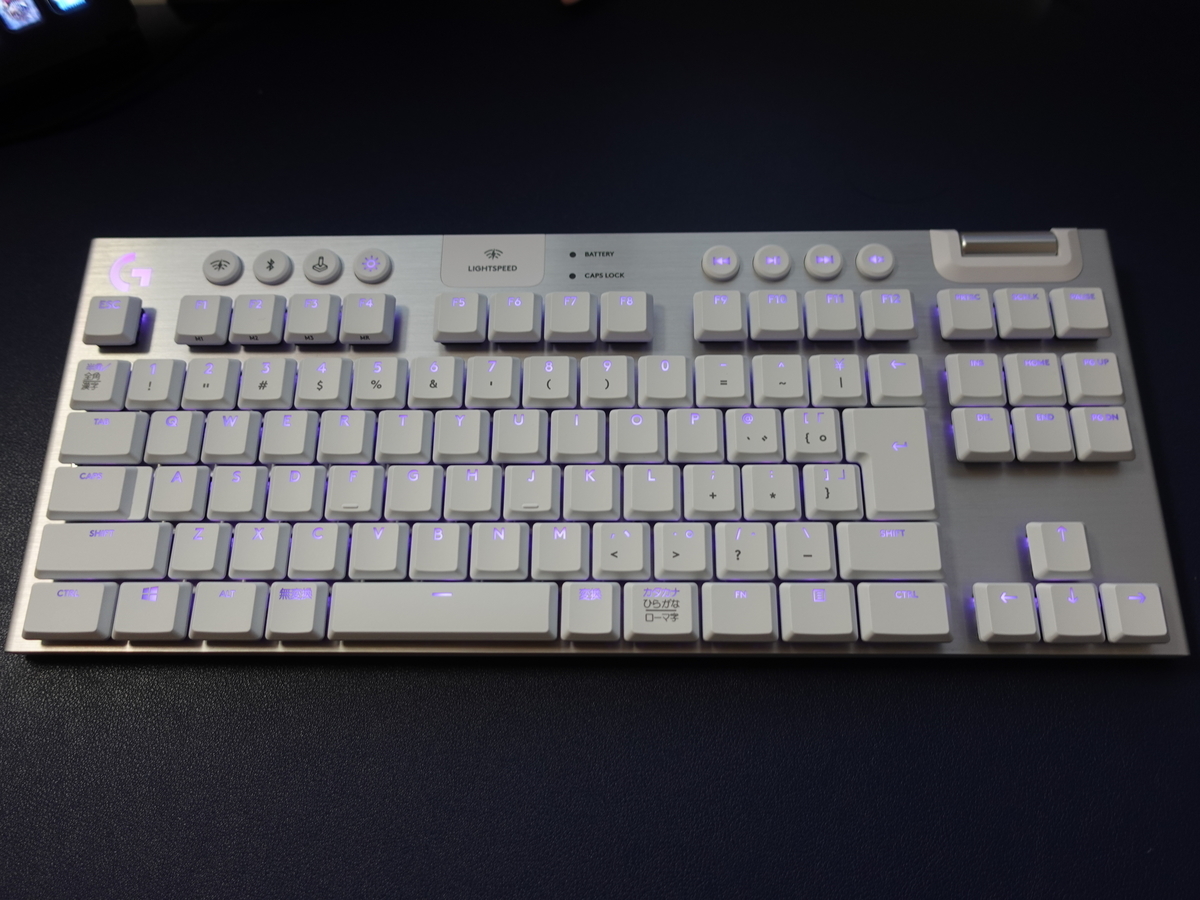 Logicool G G913 TKL ホワイト(茶軸 タクタイル)のレビュー】キー