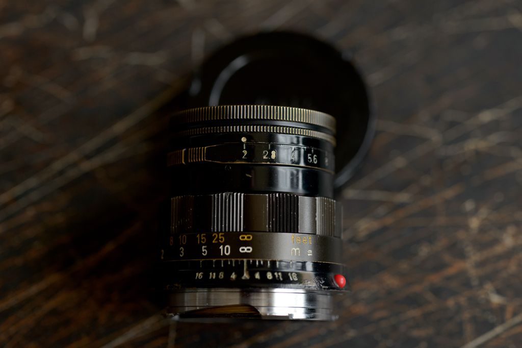 Summicron 50mm f2 固定鏡胴後期 ブラックペイント イエロースケールが