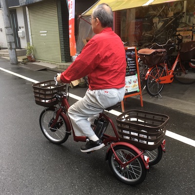転びにくい電動アシスト三輪自転車 ラクット 試乗ができます