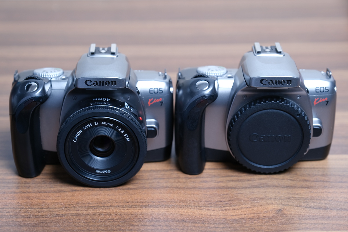 最新のフィルムカメラ】CANON EOS Kiss 7レビューです。機能、特徴をご