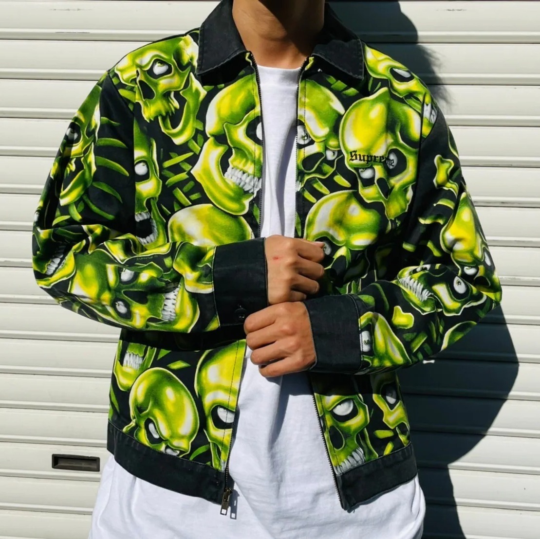 ☆Supreme☆送関込☆ 大人気コラボ スカル ワークジャケット (Supreme