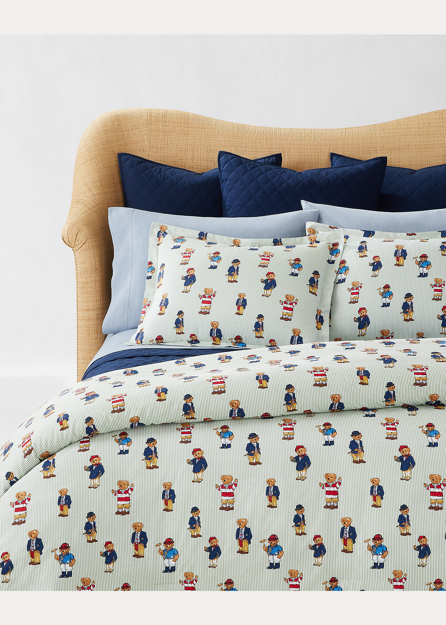 セミダブル/ダブル【Ralph Lauren】ポロベア掛け布団＋シャムset