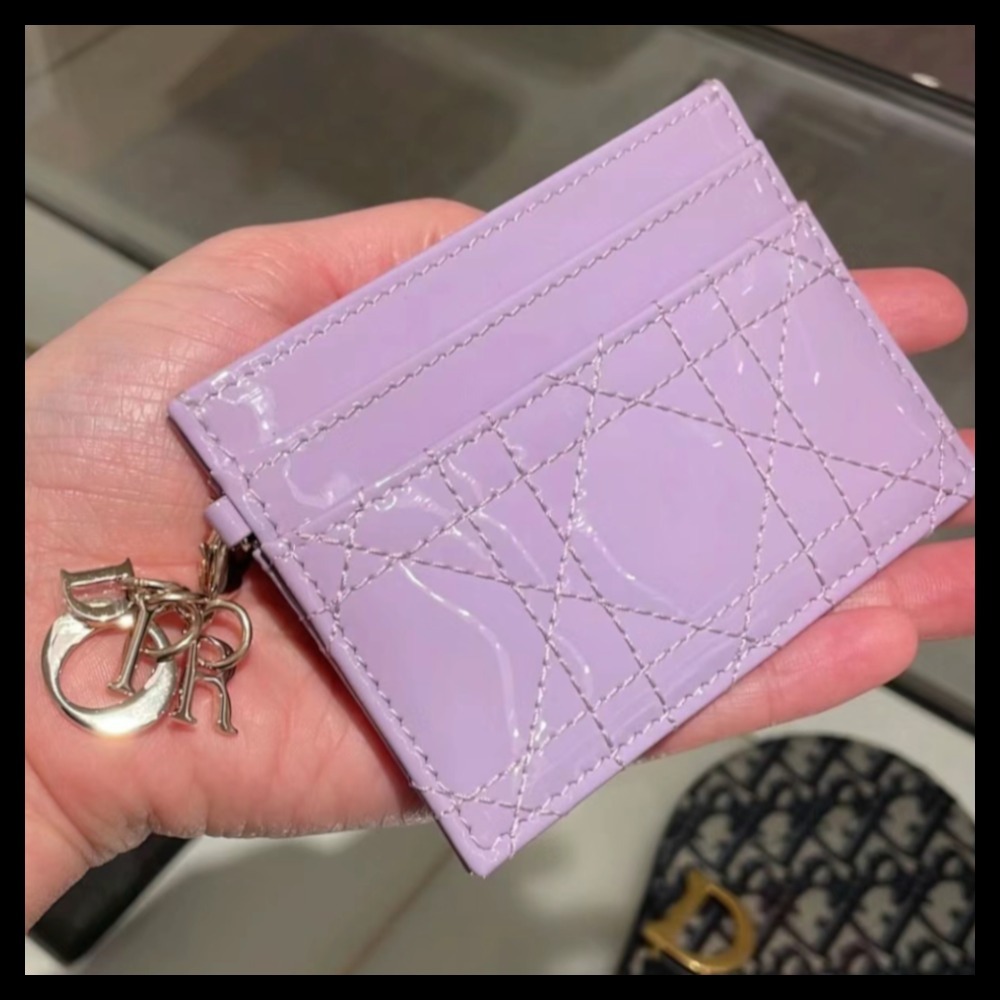 チャームも可愛い♪】Dior☆Lady Dior Freesia カードホルダー (Dior