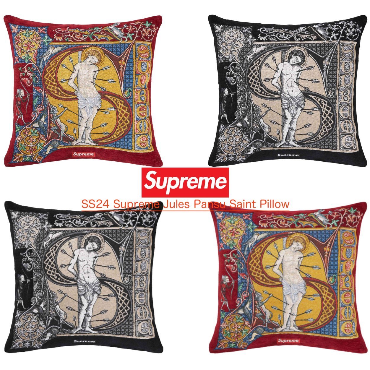 SS24 Supreme Jules Pansu Saint Pillow - クッション (Supreme