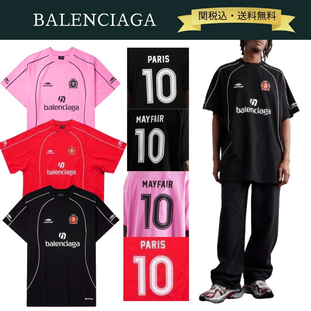 関税・送料込】BALENCIAGA サッカー Tシャツ オーバーサイズ
