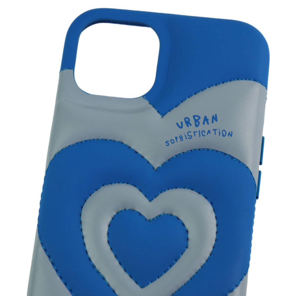 国内即発！UrbanSophistication iPhone13/14ケース 青ハート (Urban