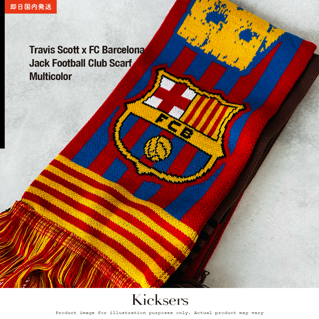 Travis Scott FC Barcelona Jack Football Club Scarf バルサ (Cactus