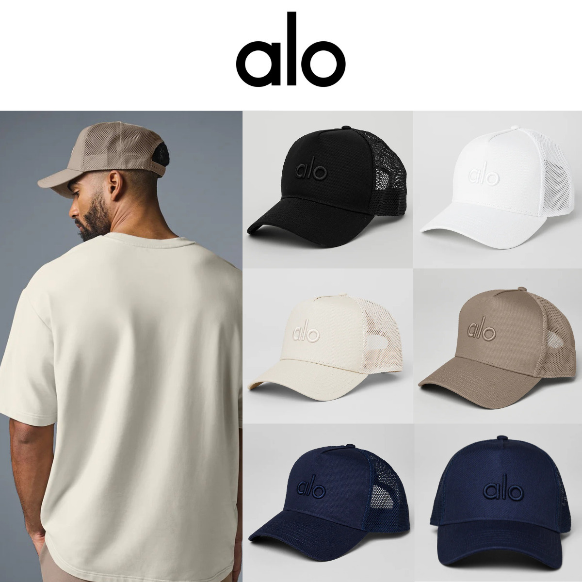 国内送関税込】alo District Trucker Hat メッシュ キャップ (ALO Yoga