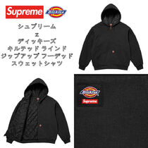 Supreme x Dickies】Quilted Lined Zip Up Hooded Black 25FW (Supreme