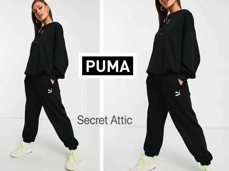 国内発送☆PUMAロゴ付きフーディー＆パンツセットアップ（上下） (PUMA
