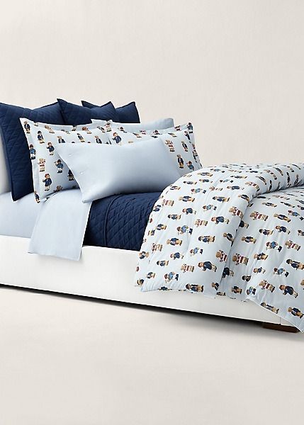 ラルフローレン】 Poloベア ストライプ シーツセット シングル (RALPH