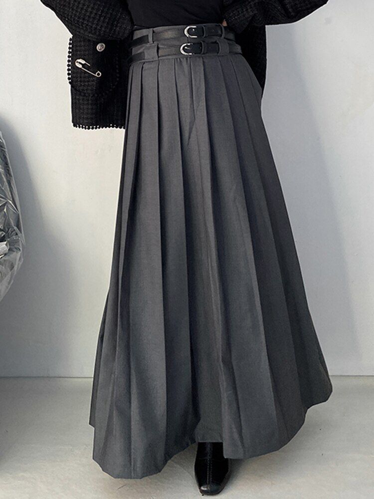 モード グレー マキシ フレア ロング スカート (スカート) 85105505