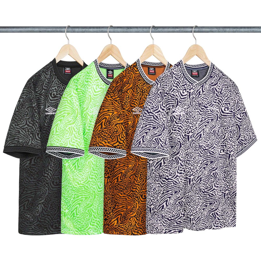 SS23 Supreme Umbro Jacquard Animal Print Soccer Jersey (Supreme/T