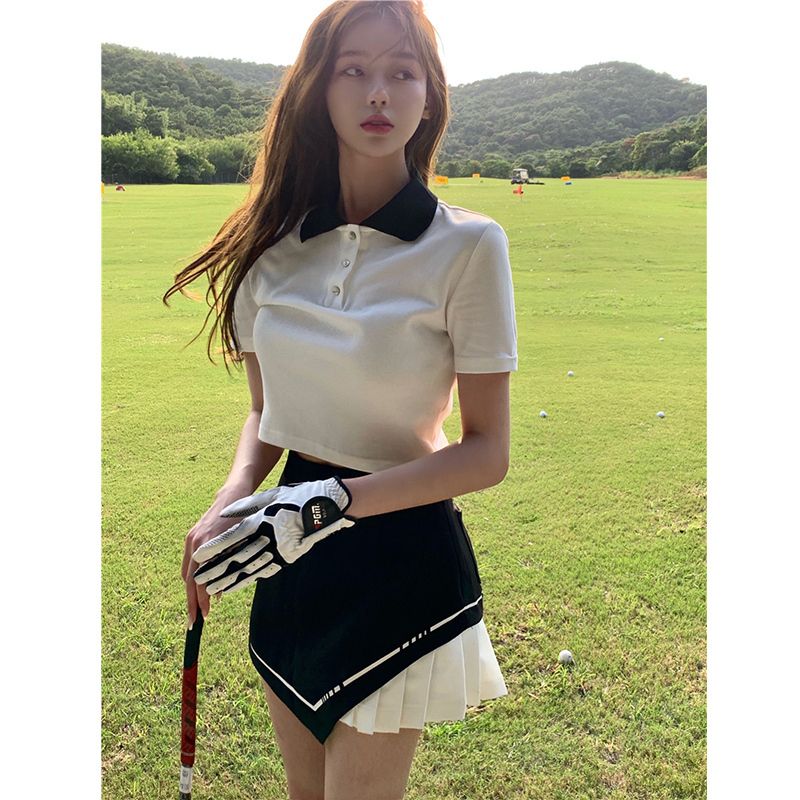 ゴルフウェア ミニスカート セットアップ バイカラー 韓国style