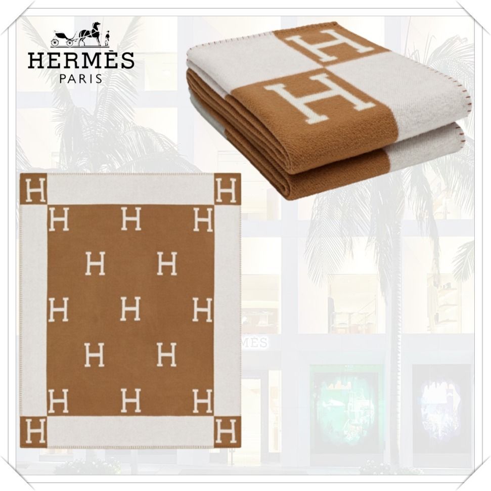 上質な温もり♪》 エルメス ブランケット アヴァロン プレード (HERMES