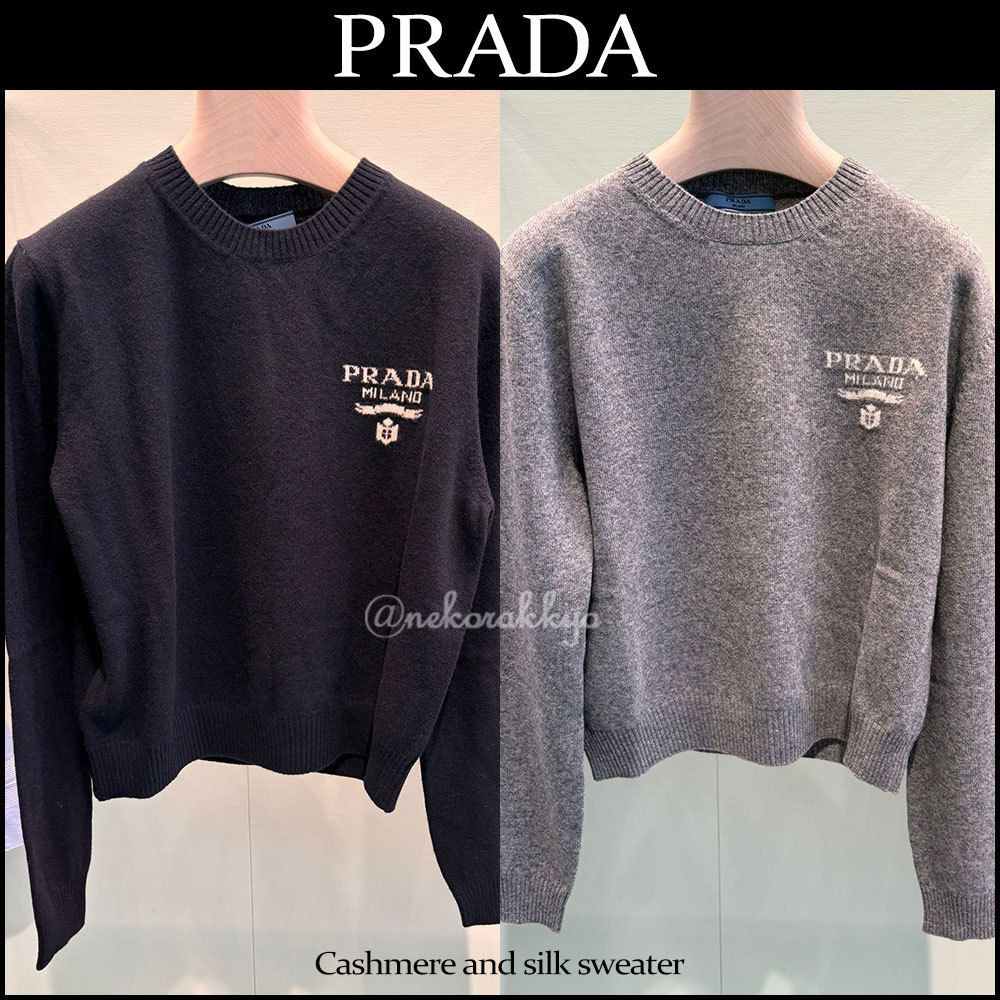 PRADA＊Cashmere and silk カシミヤ＆シルクセーター＊送料込 (PRADA