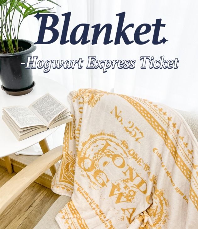 インテリア雑貨☆Harry Potter Blanket Hogwart Express Ticket