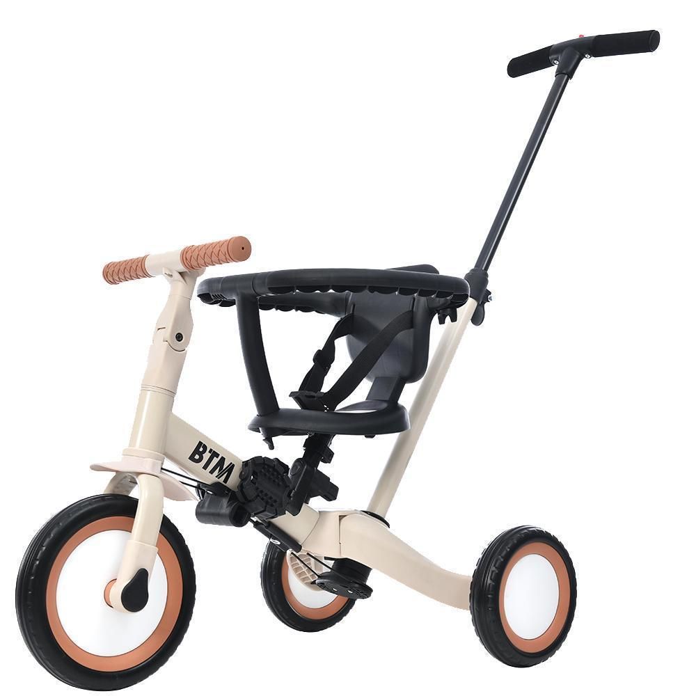 子供用三輪車 4in1 自転車 オリジナル 押し棒付き 安全 (乗り物