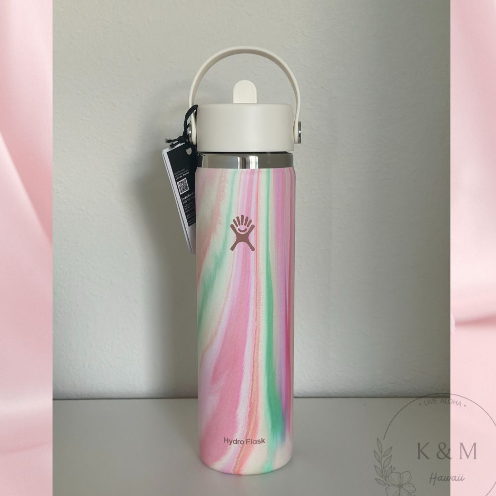 HydroFlask] 限定色 Sugar Crush 広口 ストローキャップ 24oz (Hydro