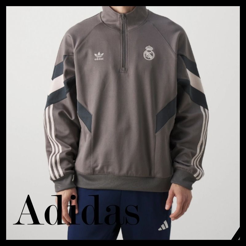 関送込】ADIDAS レアルマドリード ハーフジップスウェット (adidas