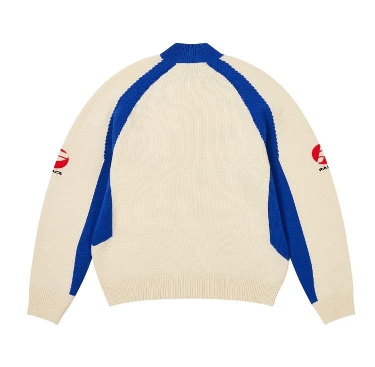 人気 ☆PALACE☆ RAPHA ZIP KNIT WHITE - 24FW (Palace Skateboards