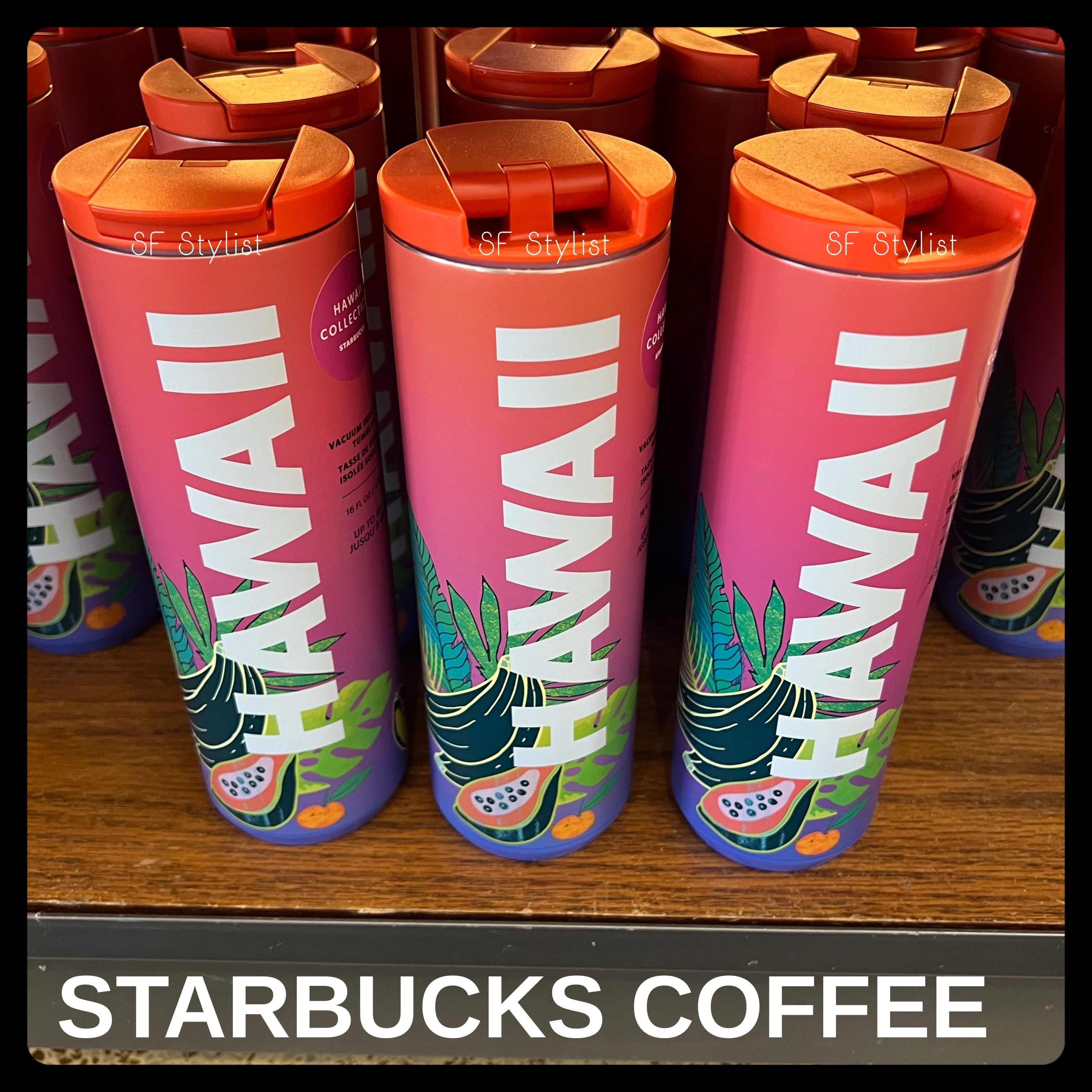 ハワイ限定☆Starbucks ステンレス製トロピカルHAWAIIタンブラー