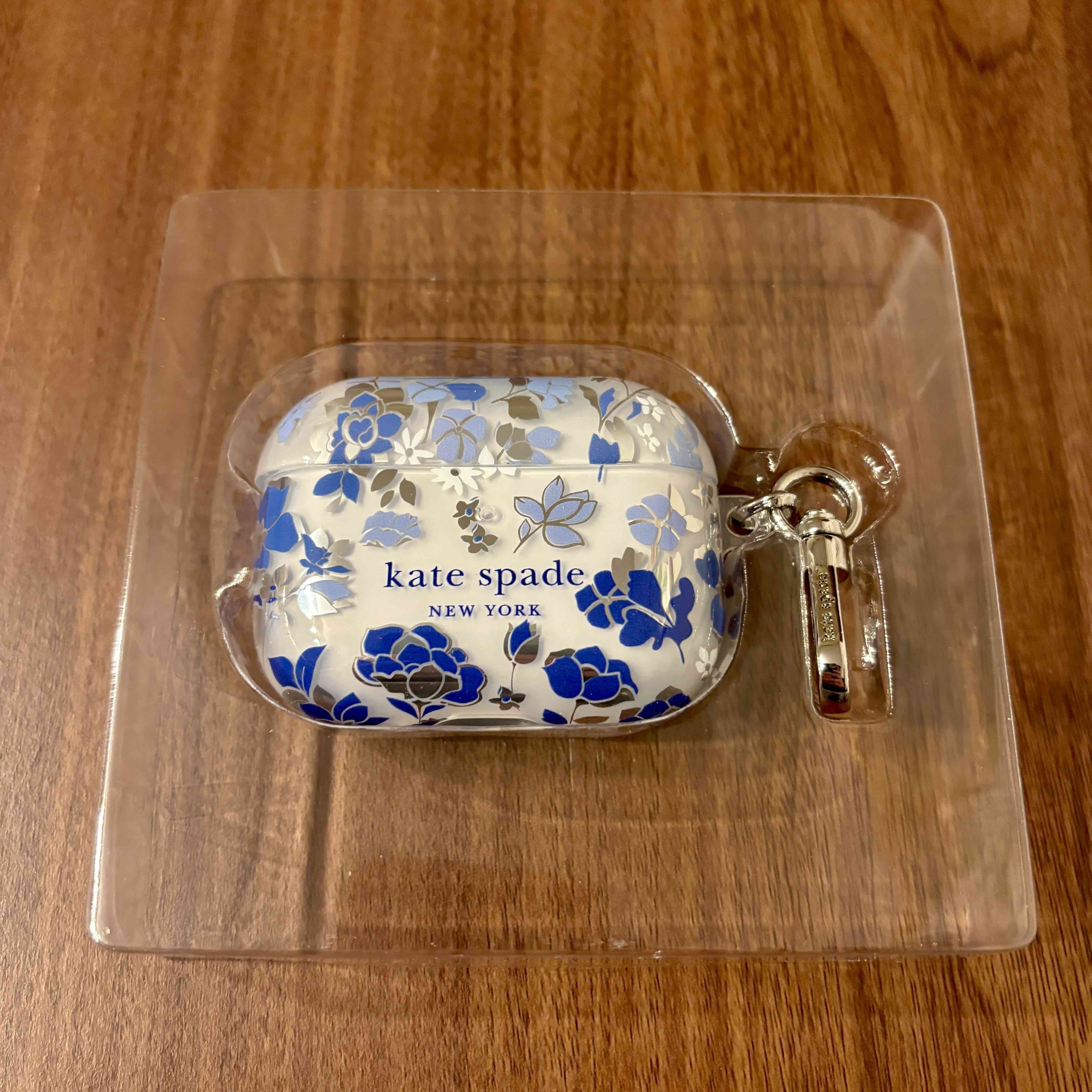 kate spade】AirPods Pro3ケース ☆フラワーベッドブルー☆ (kate