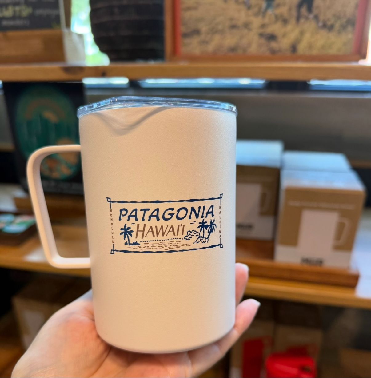 ハワイ限定☆パタゴニアHAWAII ステンレスマグ蓋付きMiiR 473ml