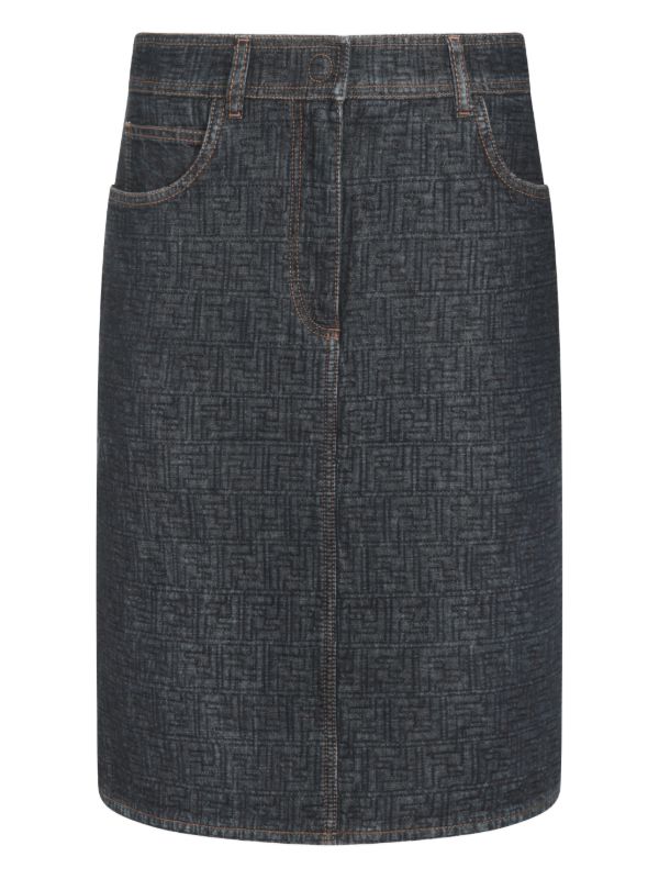 FENDI ファイブポケット デニムスカート | ブルー | FARFETCH JP