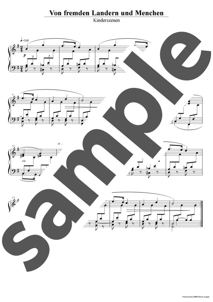 ピアノ楽譜】トロイメライ / R.Schumann（ソロ / 初中級）