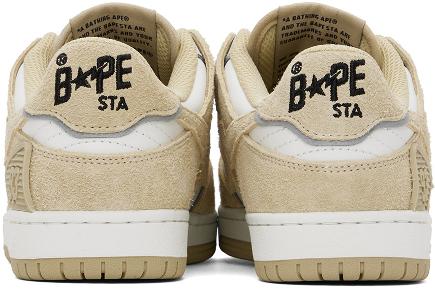 BAPE Beige & White SK8 STA #3 M1 Sneakers A Bathing Ape