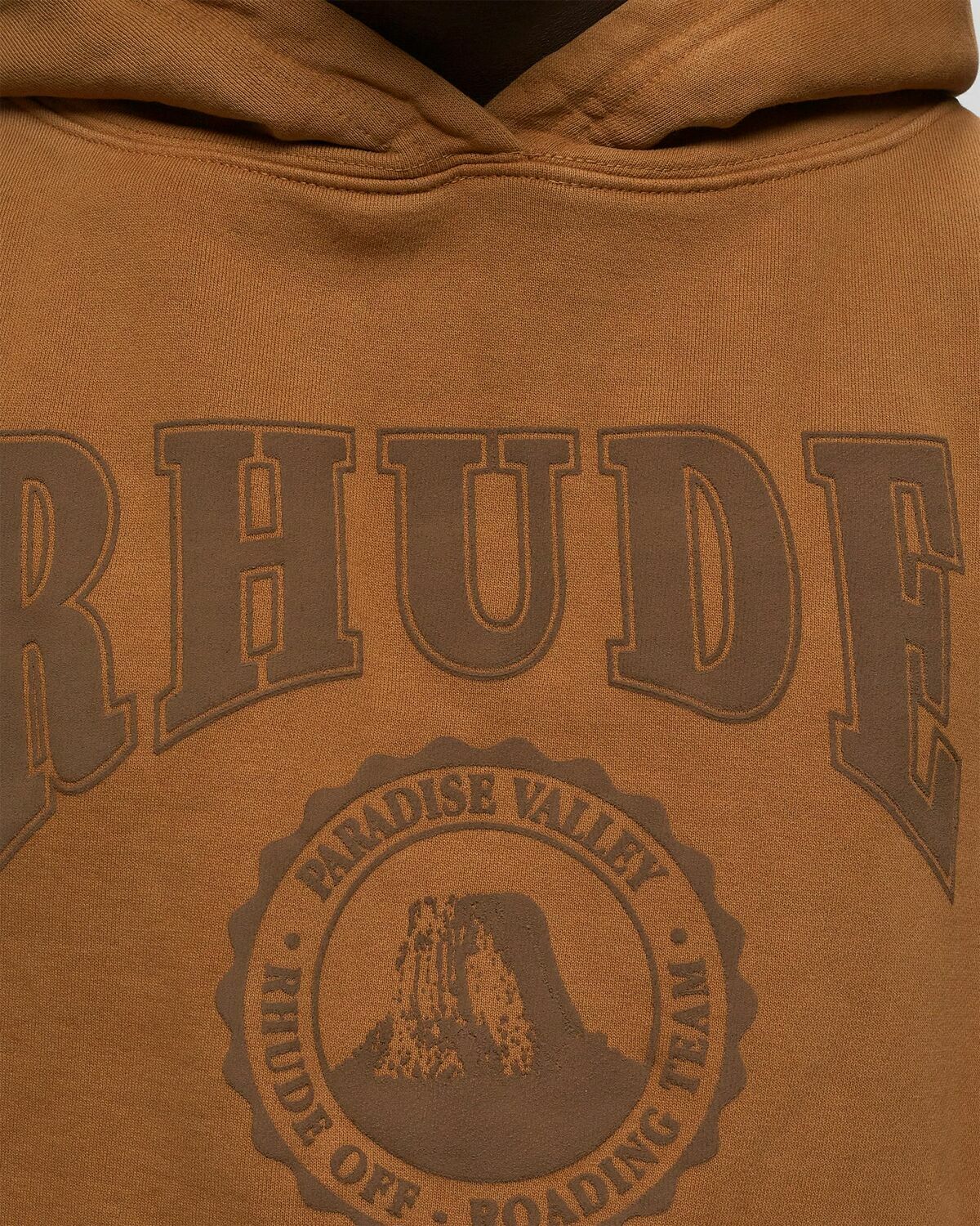 Rhude Cropped Desert Valley Hoodie Brown Hoodies Rhude