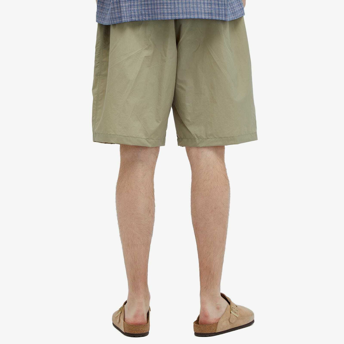 South2 West8 Men's Belted C.S.Nylon Shorts in Grey Beige South2 West8