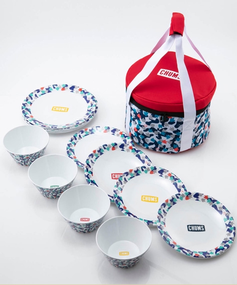 チャムスから家族や仲間みんなでお揃いで使えるメラミン製キャンプ用