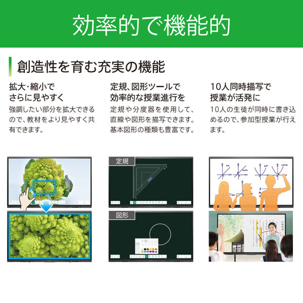 アイリスオーヤマ 電子黒板 65インチ 教育施設向け インタラクティブ