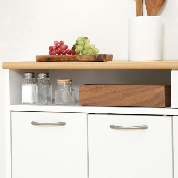 ミニキッチンカウンター KC-8073 ホワイト 幅800×奥行280×高さ700mm