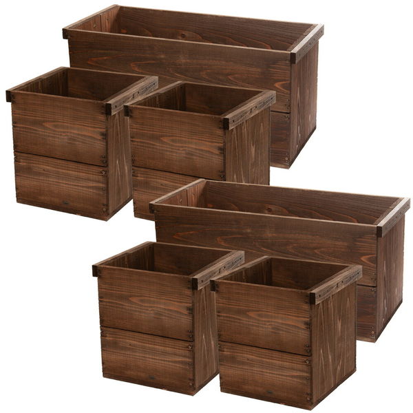 リーフ 新りんご箱+木箱 6点セット アンティーク仕立て 213807 1セット