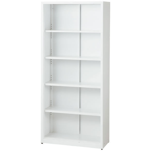 スマイル スチールストレージ（幅800mm） 5段 オープン ホワイト 幅800