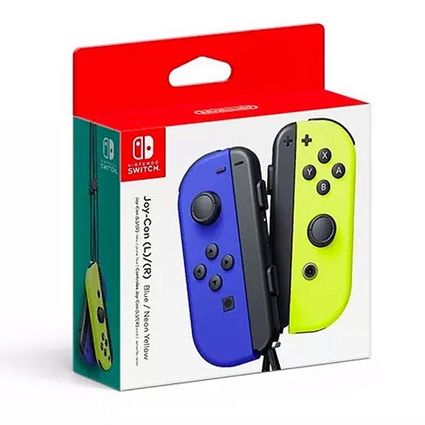 Nintendo Joy-Con (L/R) Azul e Amarelo Neon - Switch - Game Games