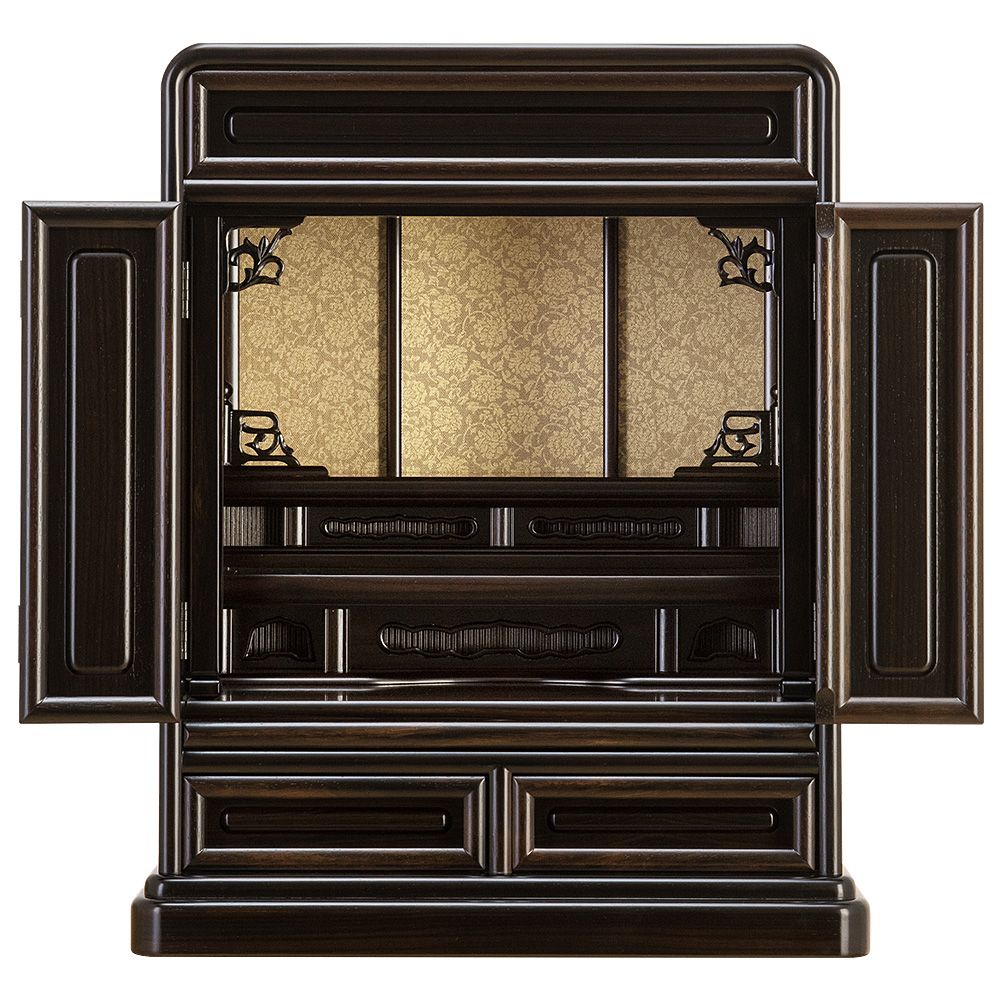 唐木 ミニ仏壇 本黒檀仏壇 No.5 16号・18号 | 東京 浅草 仏壇・仏具