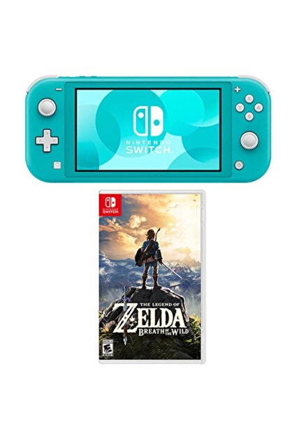 Nintendo Switch Lite Konsol Gri + The Legend Of Zelda Breath Of