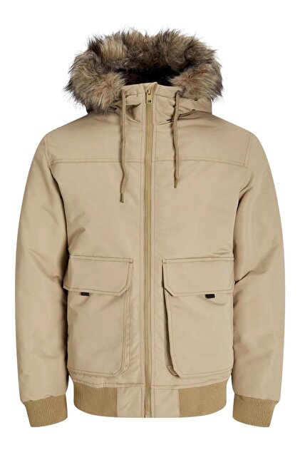 Jack & Jones 12258409 Jjconstruct Faux Fur Bomber Erkek Kadife