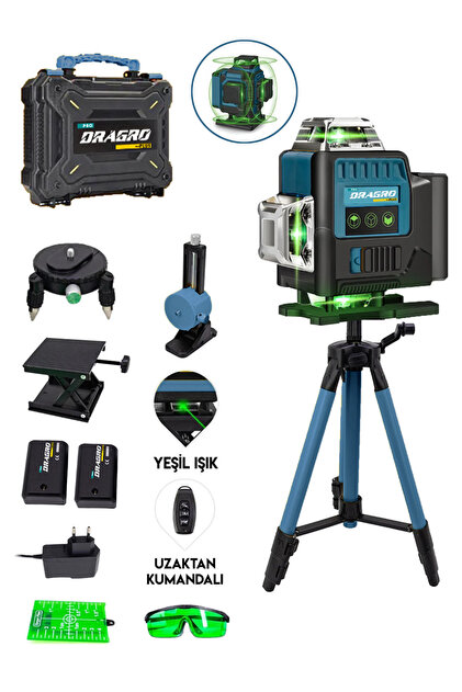 Dragro 16 Köşe Tripodlu Yeşil Lazer Hizalama Terazi 360