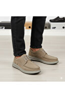 Ceyo 0707 Hakiki Nubuk Deri Esnek Ortopedik Erkek Casual Ayakkabı