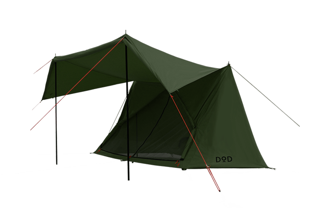 レンタル DOD パップフーテント2（カーキ） |キャンプギア借り放題