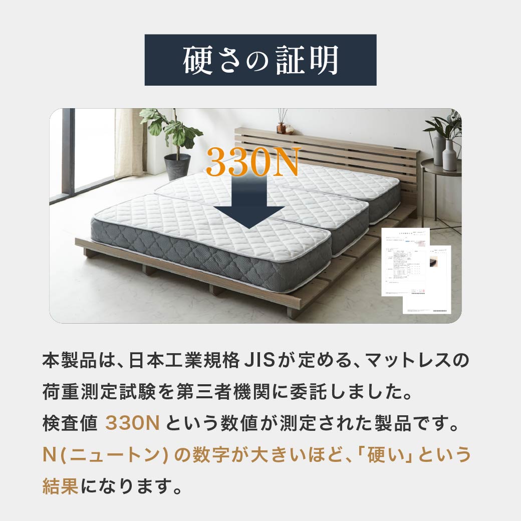 ポケットコイルマットレス 三つ折り 極厚20cm セミダブル 高密度