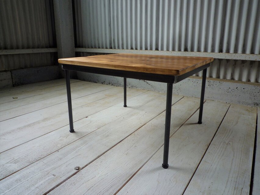 アイアン ウッド ローテーブル （ちゃぶ台 座卓 ）《頑丈》《全面溶接