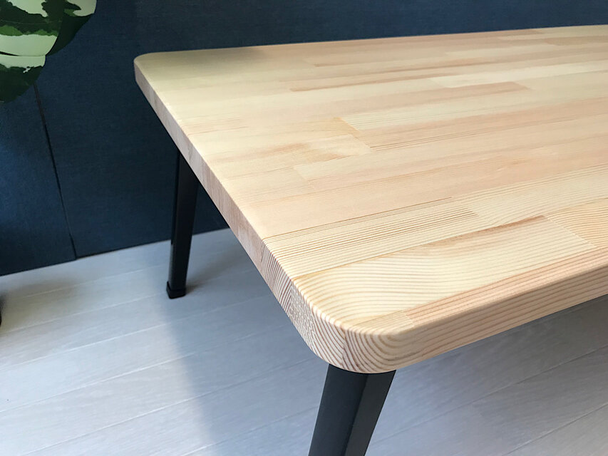 送料無料】 ローテーブル 長方形 90cm 50cm 角丸 パイン ナチュラル