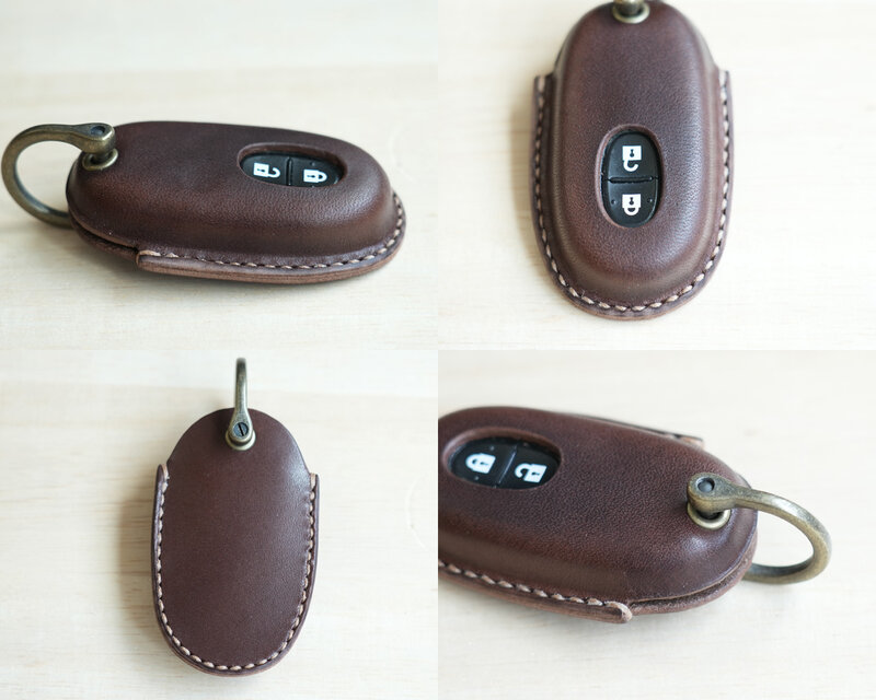 SUZUKI スマートキーケースⅡ 2つボタン用 栃木レザー【名入れ無料